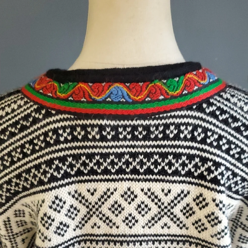 Dale of Norway Black With Multi Colored Sweater with Nordic Elegance - Picture 7 of 15